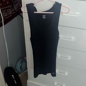 this is a soffe top and it is black. the size is small. it’s good activewear